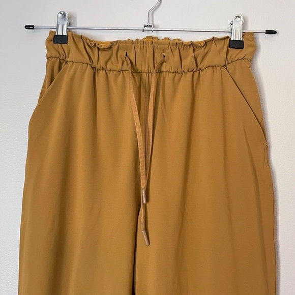 Lululemon Spiced Bronze High-Waist Cropped Pants – Elastic Waist – Size 4 - Picture 8 of 11